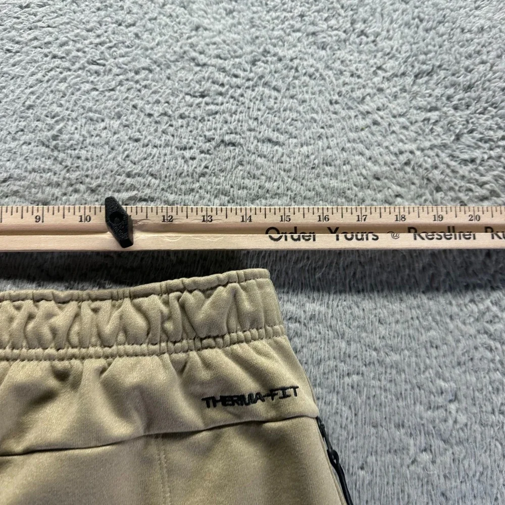 Nike Therma-Fit Sweatpants Mens M Beige Straight Performance Sports Activewear - Picture 6 of 9